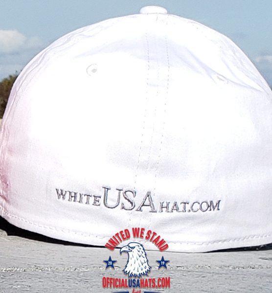 White USA Hat - Back