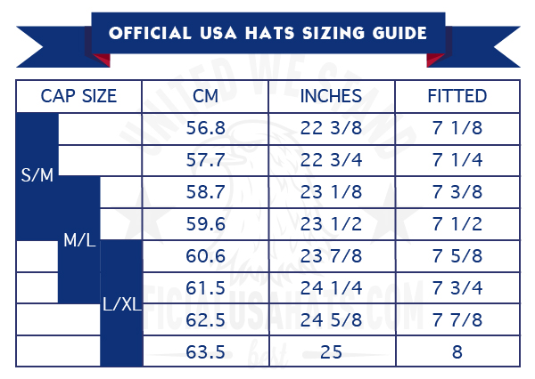 Fitted Hat Size Chart