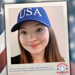 Brilliant patriot in our Official Blue USA Hat