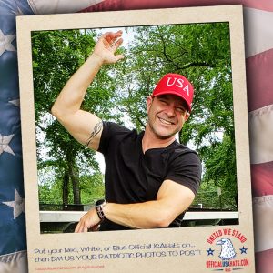 Guy still swatting flies in red USA hat