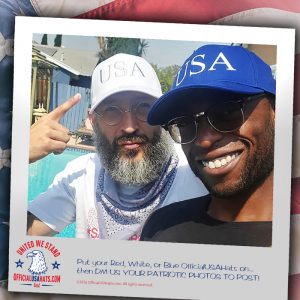 The Americano and Chief sporting official USA hats