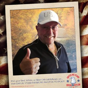 Man wearing Official USA Hat in white