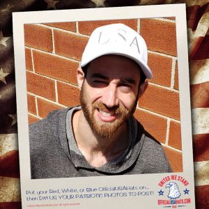 White USA Hat on cool guy